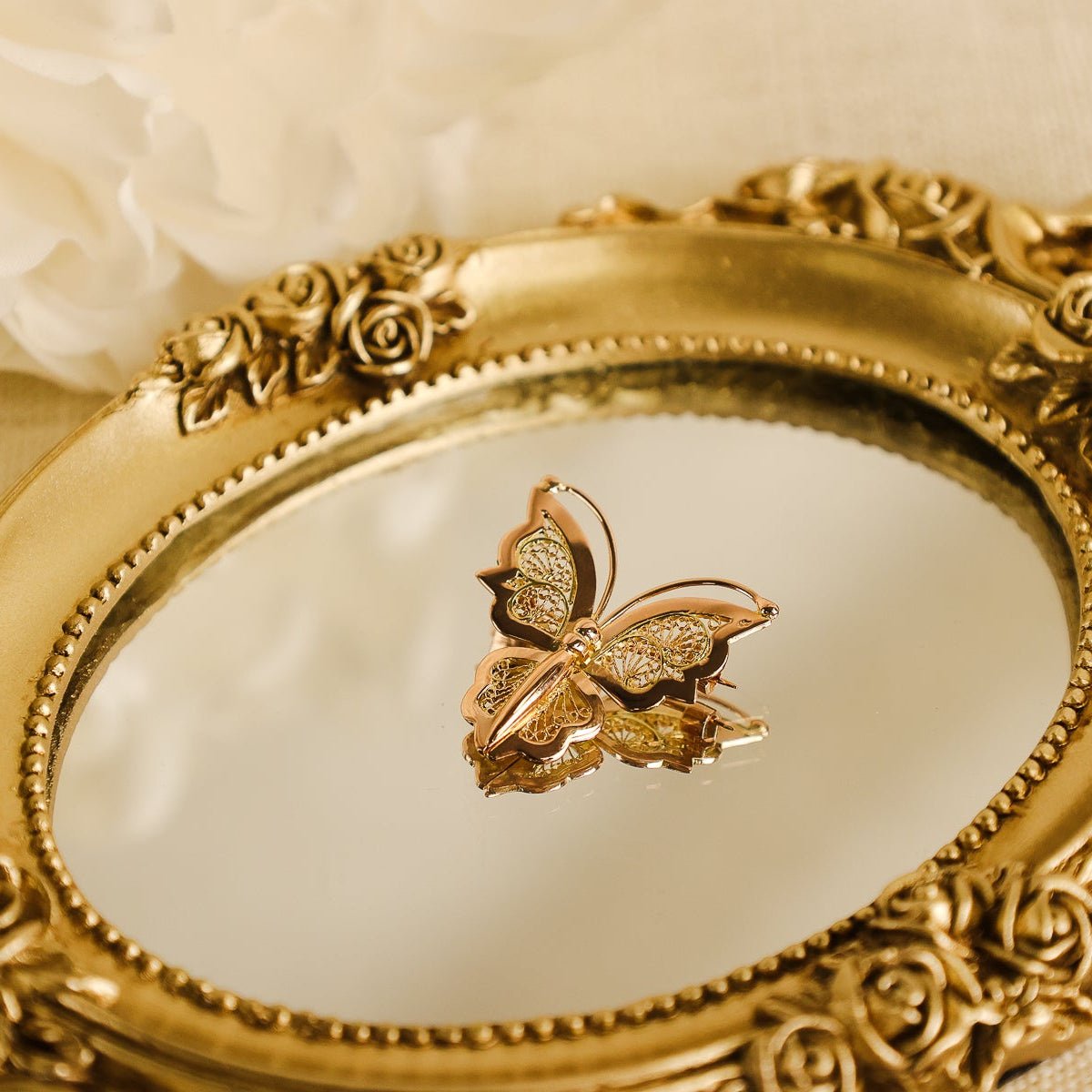 Alfinete Borbela de Filigrana em Ouro 19kl (2.6cm) - Loja do Ouro