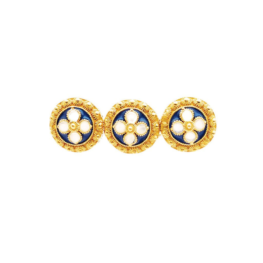 Pin de flores de caracol en oro de 19 kl - Gold Store Premium