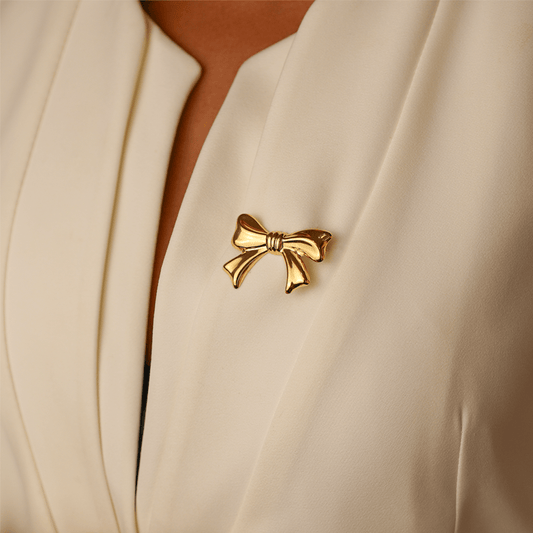 Alfinete Laço em Ouro 19kl - Loja do Ouro