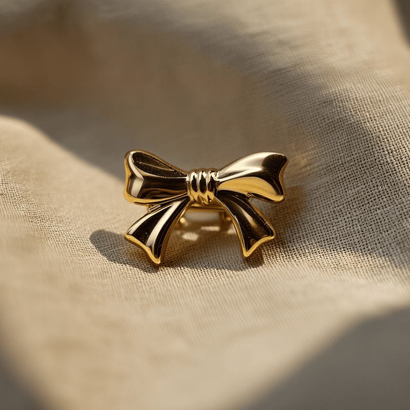 Alfinete Laço em Ouro 19kl - Loja do Ouro