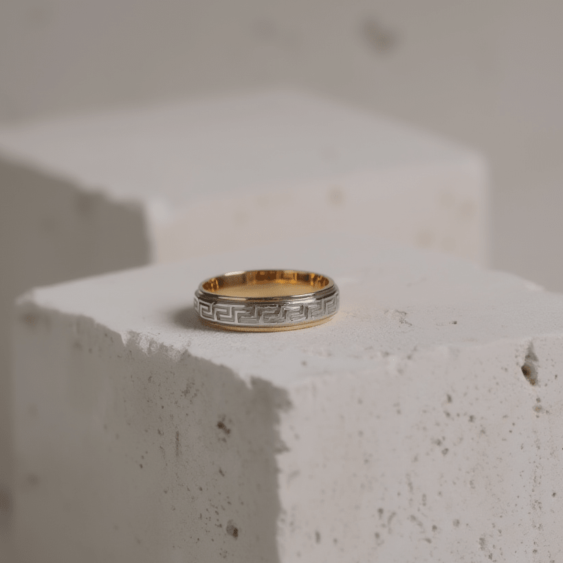 Aliança Bicolores em Ouro 19kl - Loja do Ouro