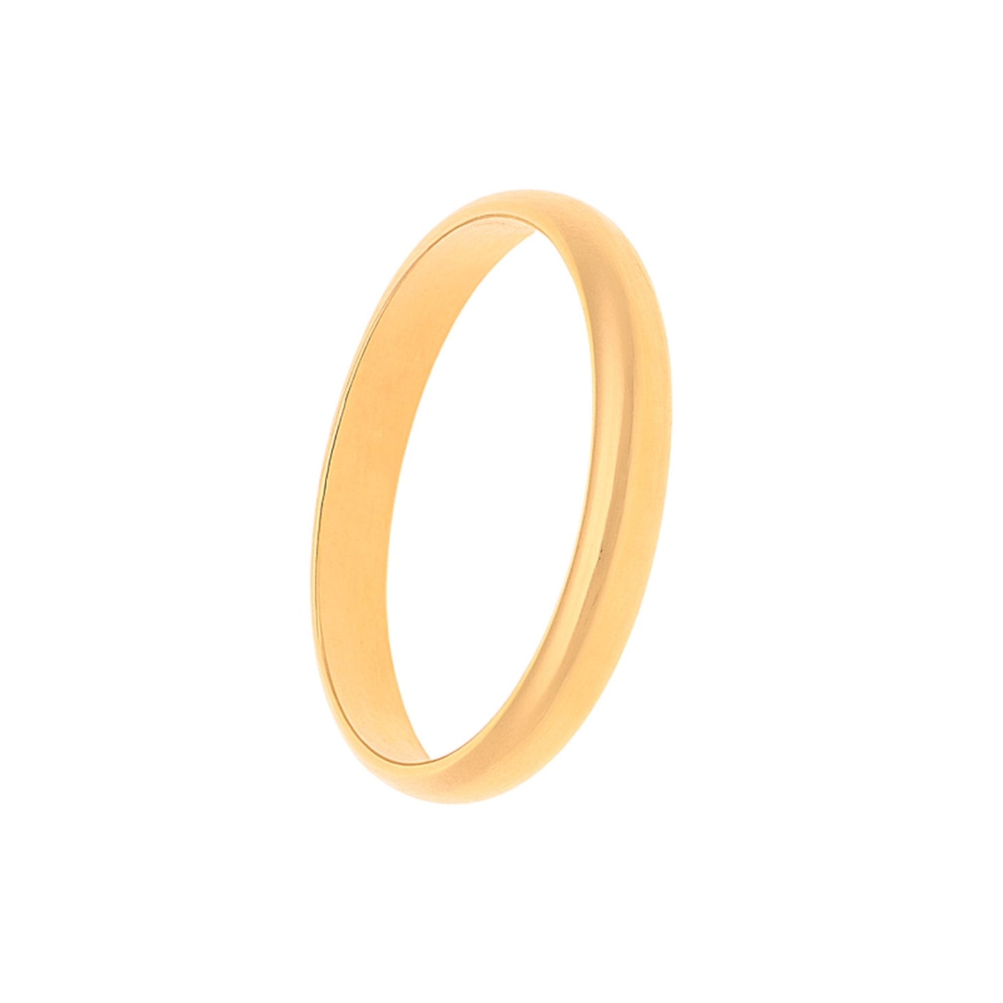 Aliança Meia Cana Amendoada em Ouro 19kl - 2.5mm (T11) - Loja do Ouro