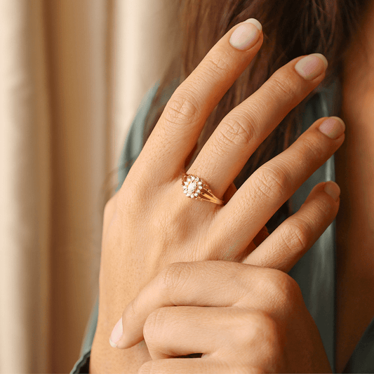 Anel Chuveiro em Ouro 19kl com Zircónias (T20) - Loja do Ouro