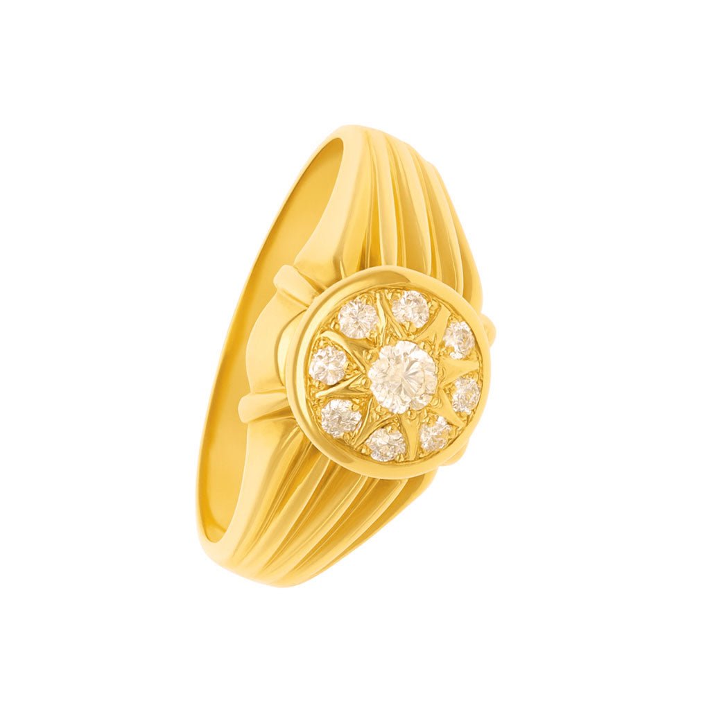 Anel Chuveiro em Ouro 19kl com Zircónias (T30) - Loja do Ouro