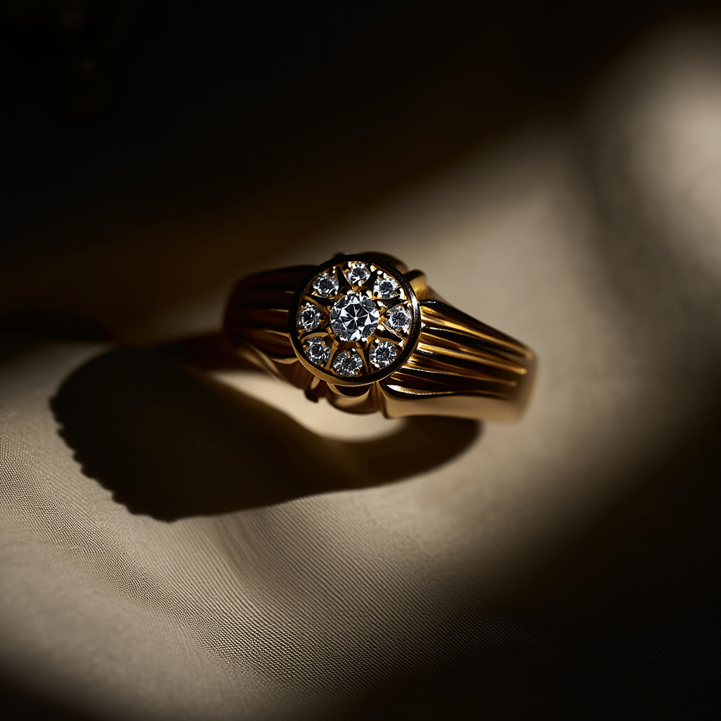 Anel Chuveiro em Ouro 19kl com Zircónias (T30) - Loja do Ouro