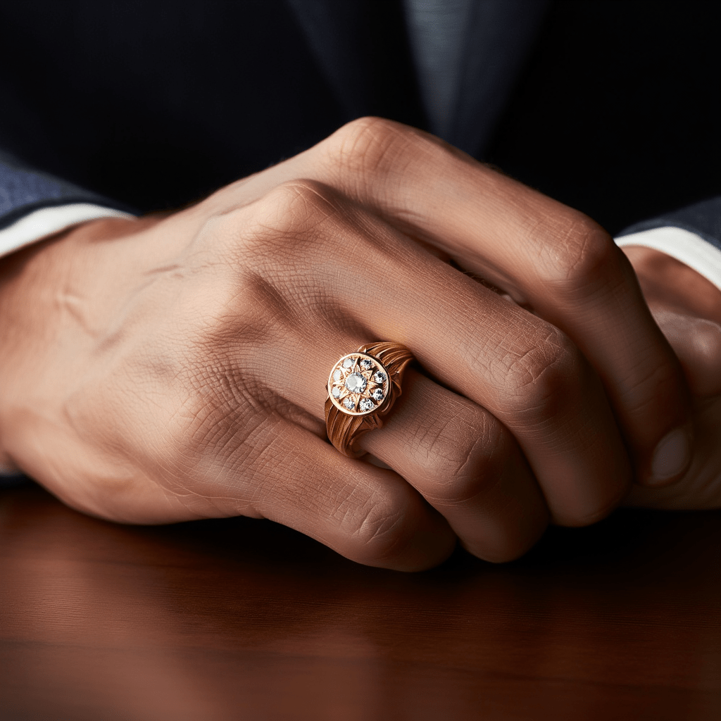 Anel Chuveiro em Ouro 19kl com Zircónias (T30) - Loja do Ouro