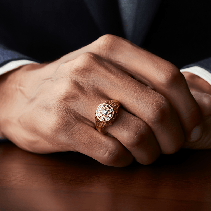 Anel Chuveiro em Ouro 19kl com Zircónias (T30) - Loja do Ouro