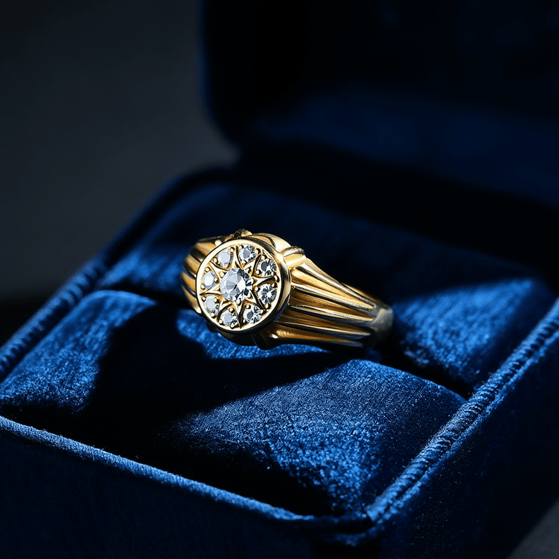 Anel Chuveiro em Ouro 19kl com Zircónias (T30) - Loja do Ouro