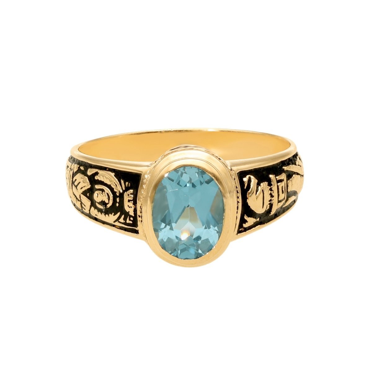 Anillo de campo en oro de 19 kl con espinela - Área química (T15) - Gold Store Premium