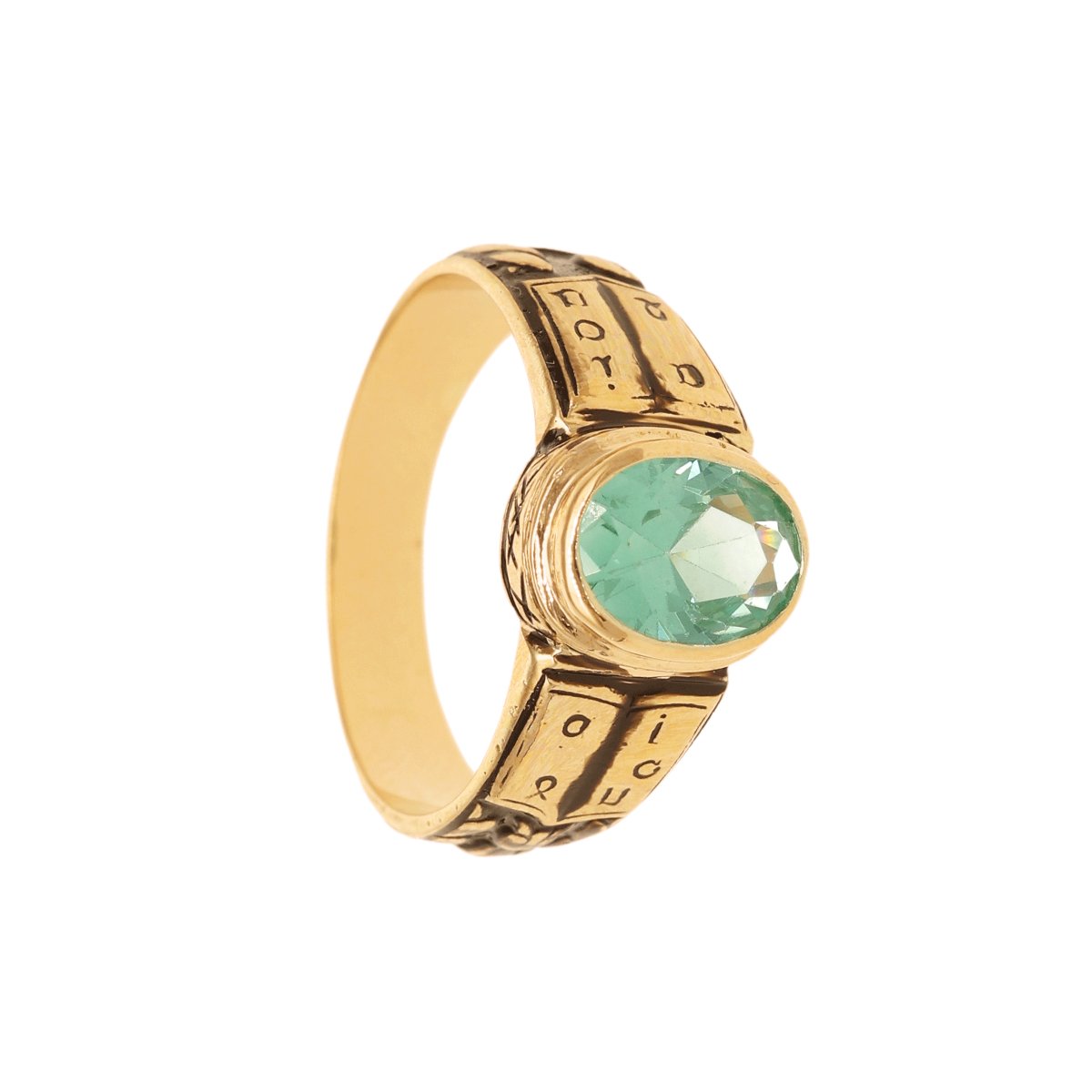 Anillo de Curso de Educación de 19 kl de oro con topacio (T13) - Gold Store Premium