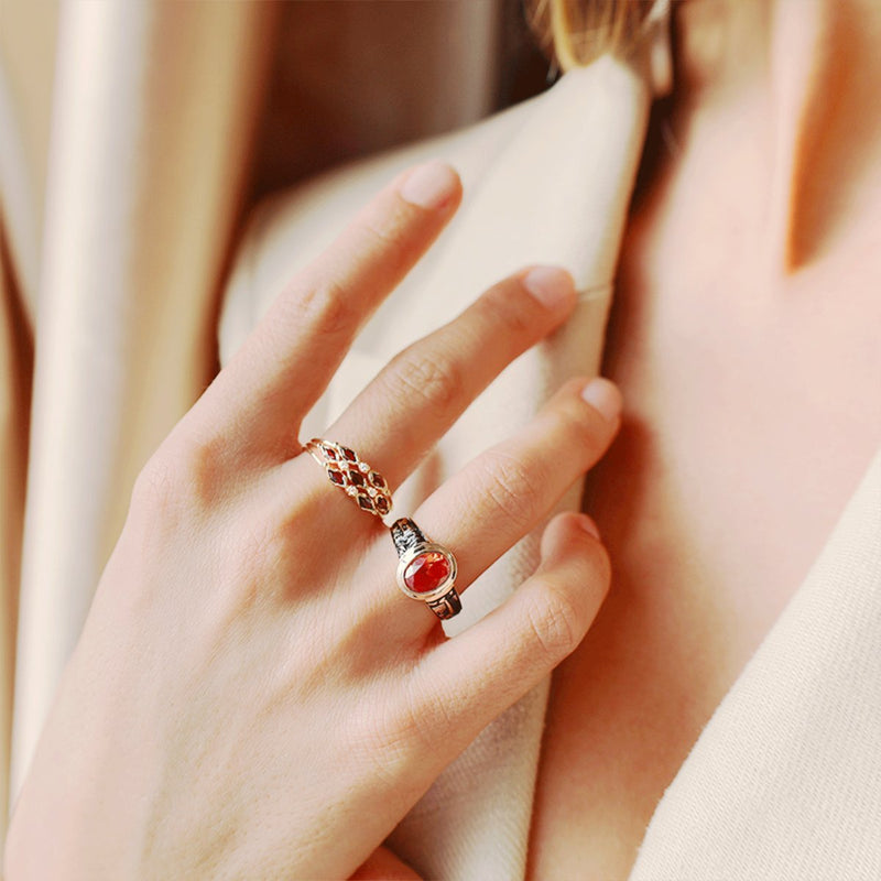 Anel de Curso em Ouro 19kl com Safira Laranja (T17) - Loja do Ouro