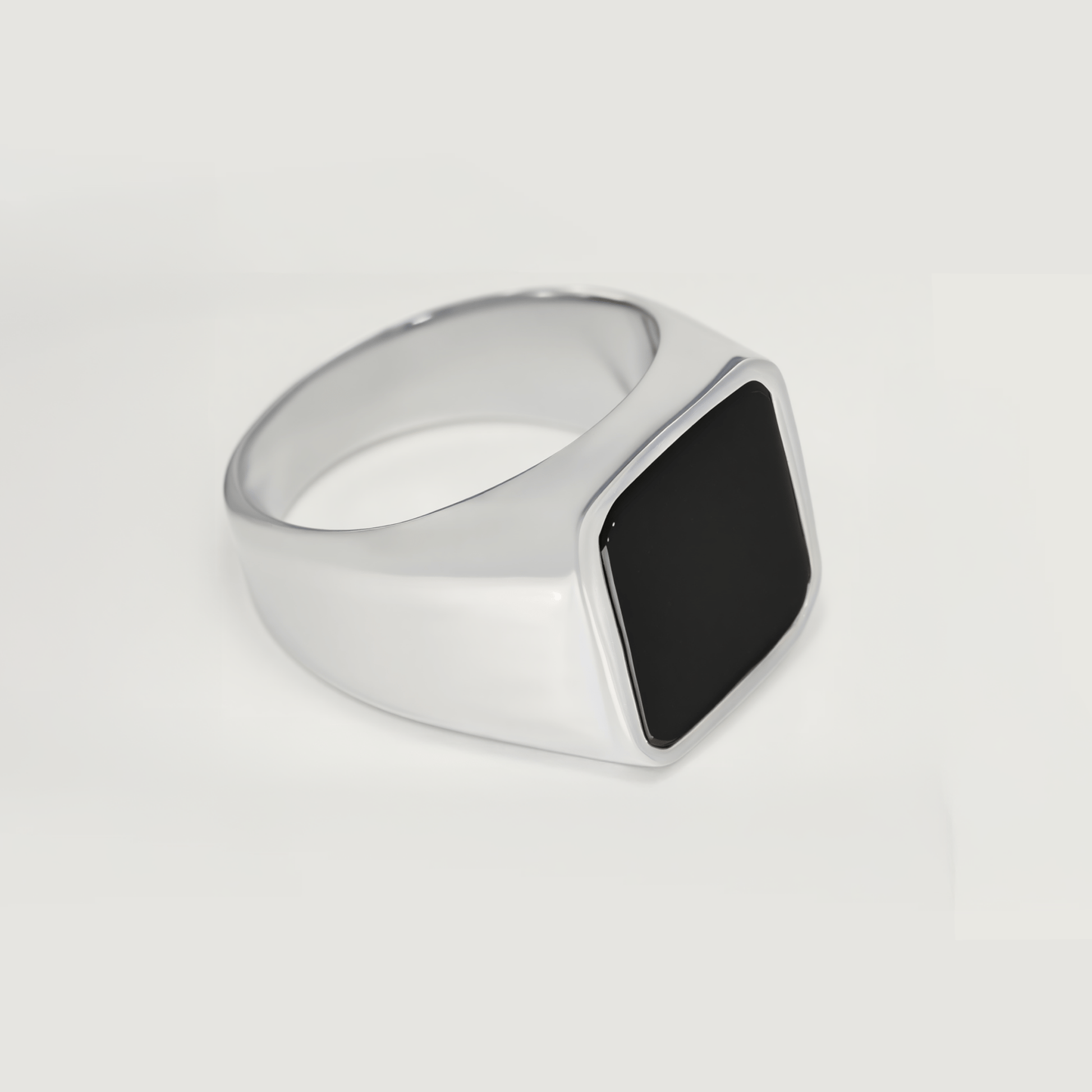 Anel de Homem Be Wild em Aço com Esmalte Preto - Loja do Ouro