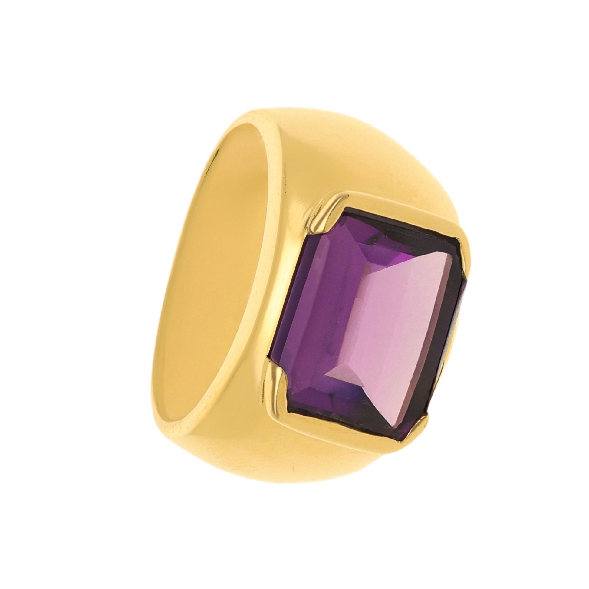 Anel em Ouro 19kl com Ametista (T16) - Loja do Ouro