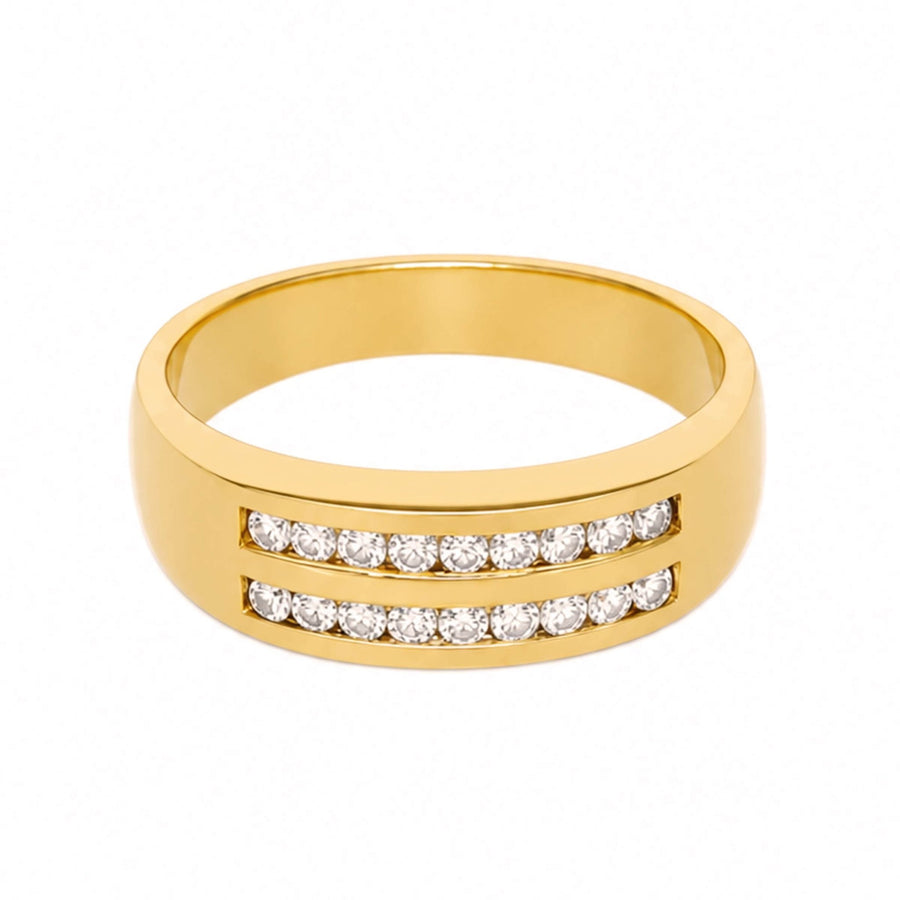 Anel em Ouro 19kl com Diamantes (T13) - Loja do Ouro