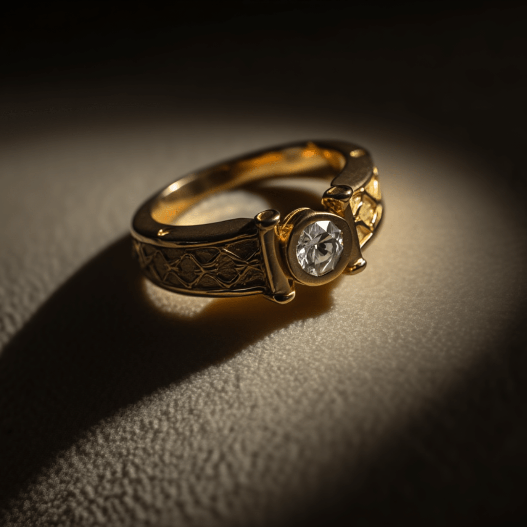 Anel em Ouro 19kl com Diamantes (T13) - Loja do Ouro