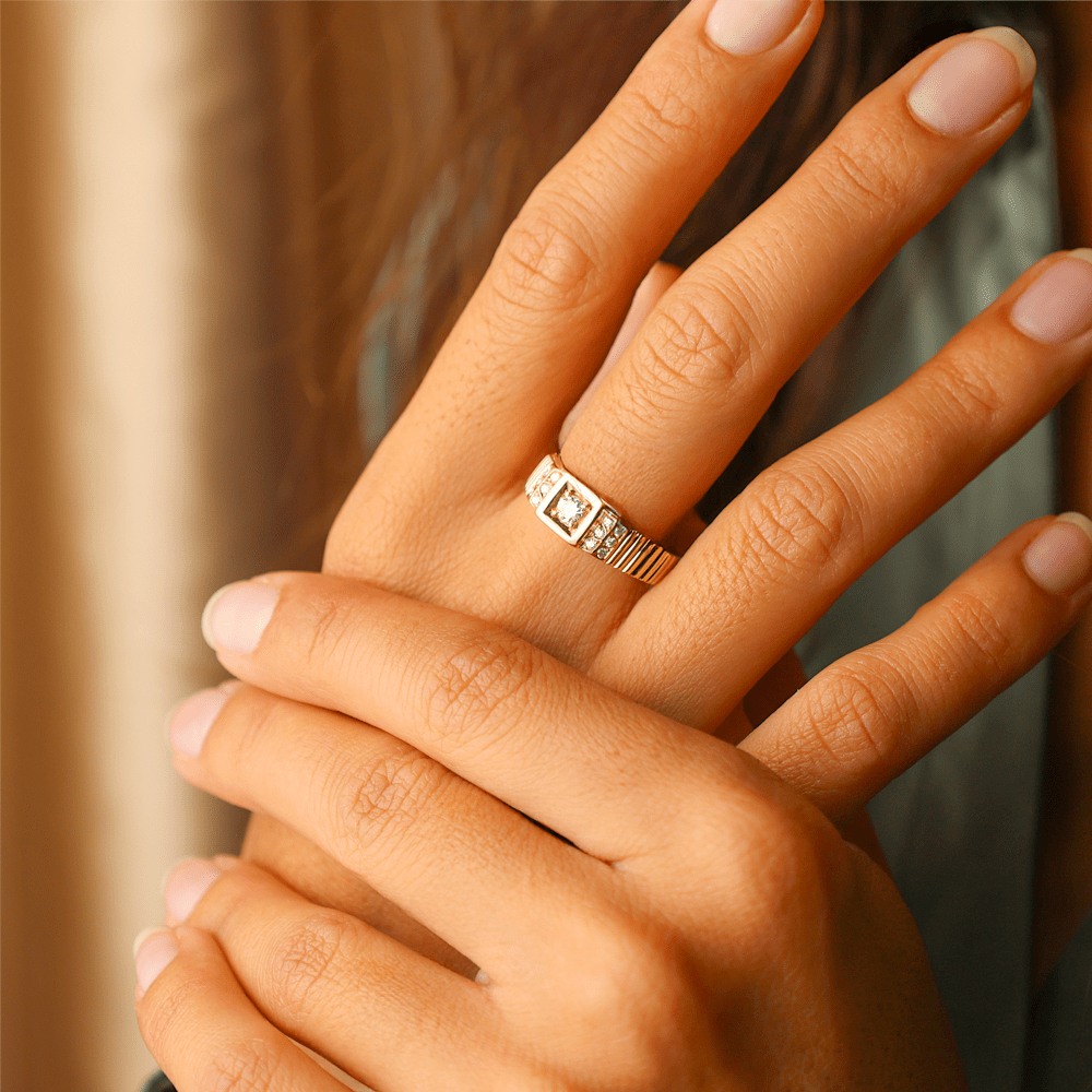 Anillo de oro de 19 kl con diamantes (T20) - Gold Store Premium