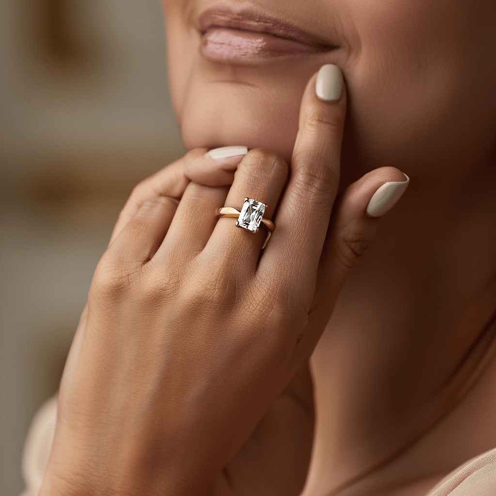 Anel em Ouro 19kl com Zircão ao Centro (T23) - Loja do Ouro