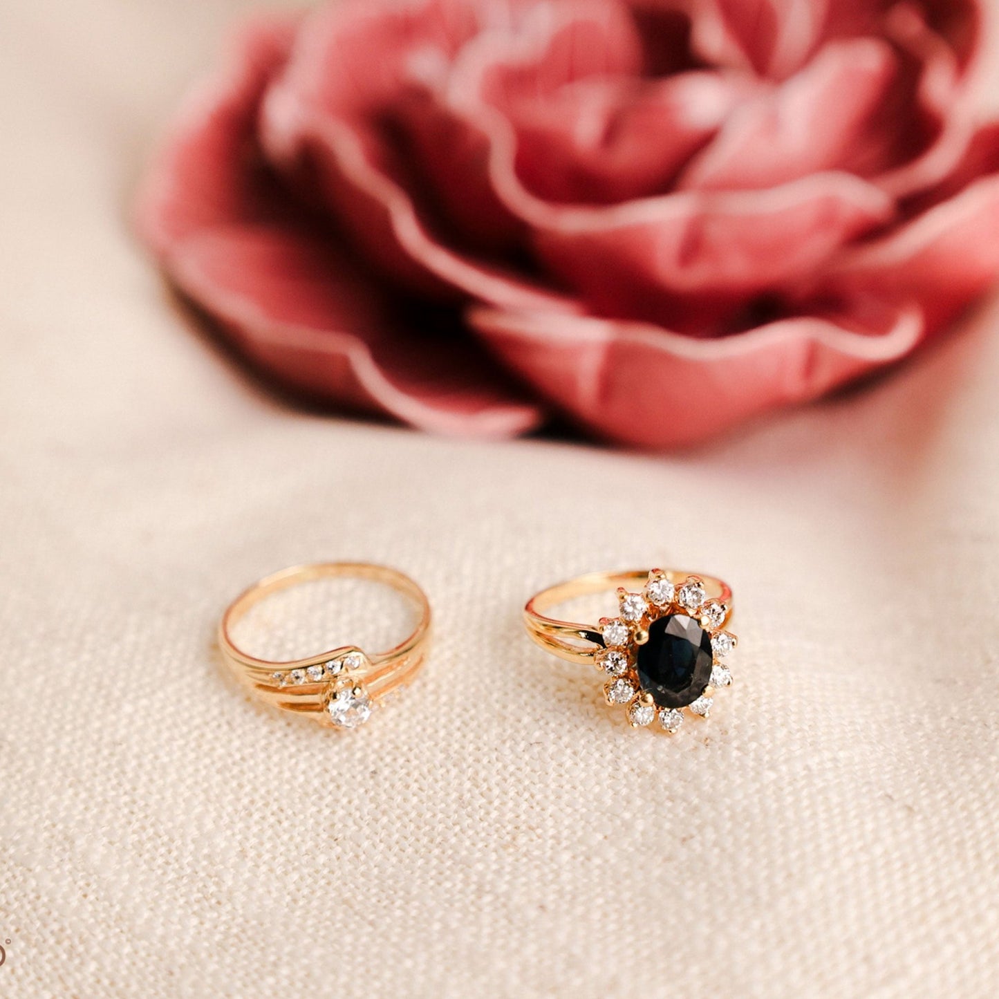 Anel em Ouro 19kl com Zircónias (T12) - Loja do Ouro