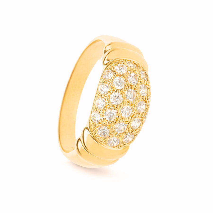 Anillo de oro de 19 kl con circonia (T13) - Gold Store Premium