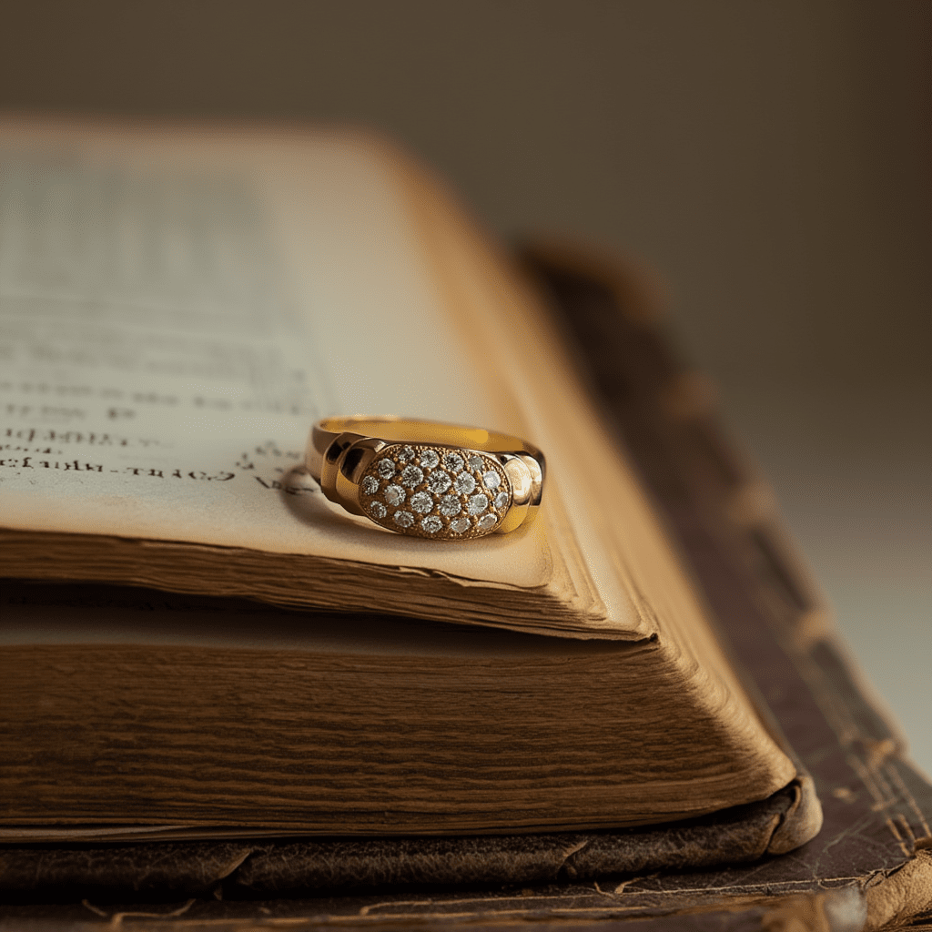 Anel em Ouro 19kl cravejado de Zircónias (T13) - Loja do Ouro