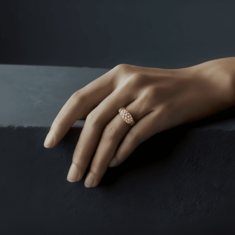 Anel em Ouro 19kl cravejado de Zircónias (T13) - Loja do Ouro