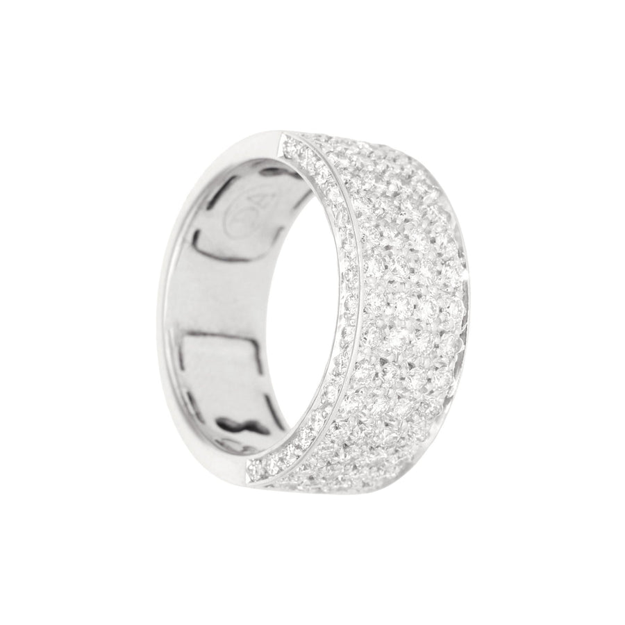 Anillo de oro blanco de 19 kl con diamantes (T21) - Gold Store Premium