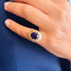 Anel em Ouro com Pedra Lilas - Loja do Ouro