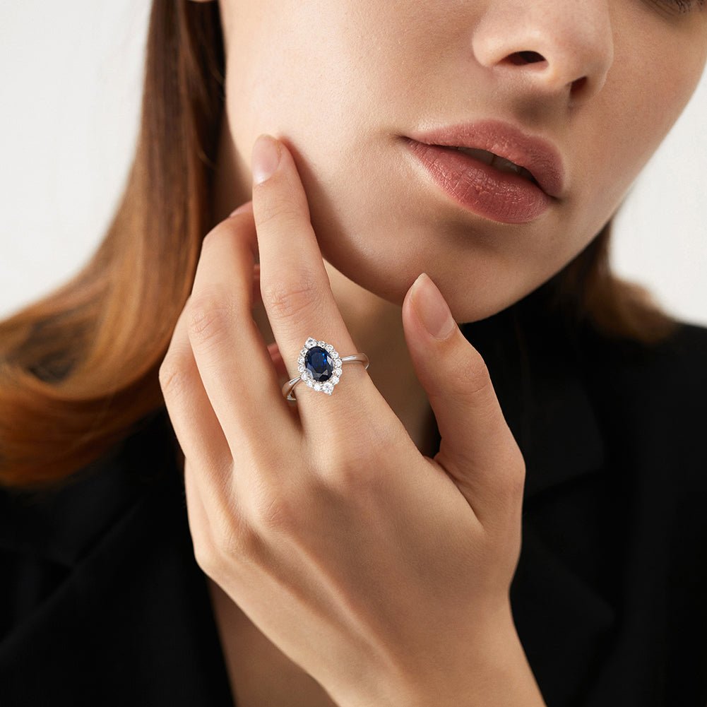 Anillo Lady Di en plata y circonia - Gold Store Premium
