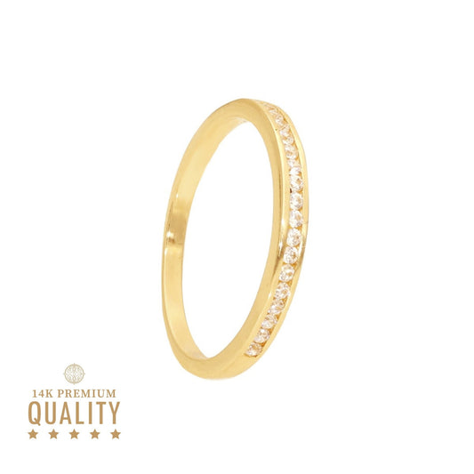 Anel Lady Josephine em Ouro 14kl com Zircónias - Loja do Ouro