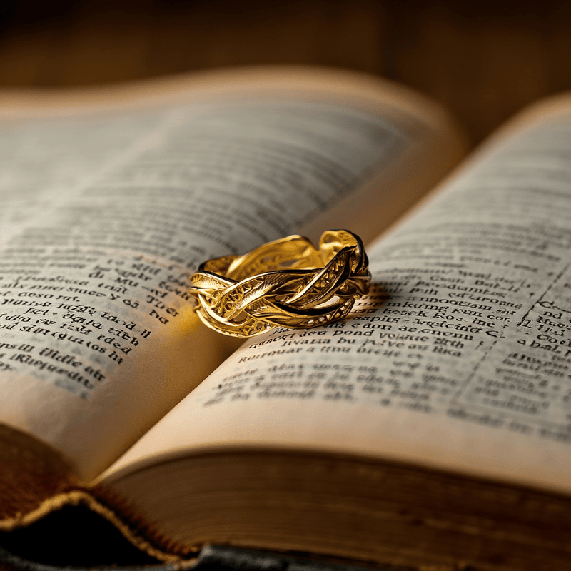 Anel Mar de Saudade em Prata Dourada - Loja do Ouro