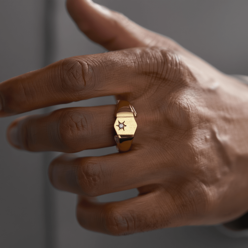 Anel Mesa em Ouro 19kl com Zircónia (T22) - Loja do Ouro