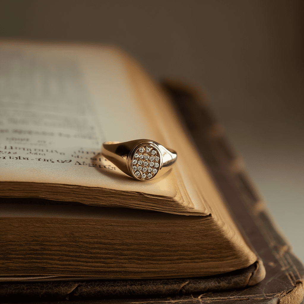 Anel Mesa em Ouro 19kl com Zircónias (T29) - Loja do Ouro