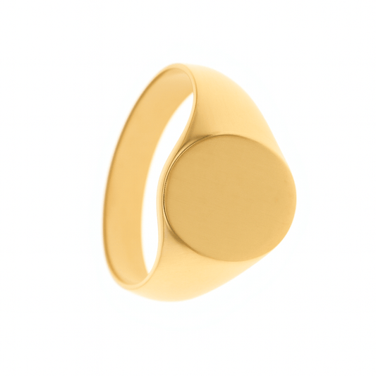 Anel Mesa Oval em Ouro 19kl (T26) - Loja do Ouro