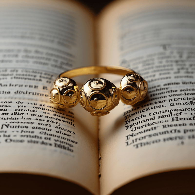 Anel Mouraria em Prata Dourada - Loja do Ouro