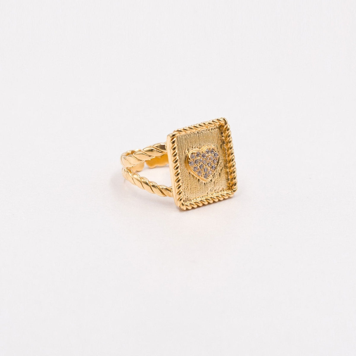 Anillo de plata Profecía de Amore con corazón adornado con circonias - Gold Store Premium