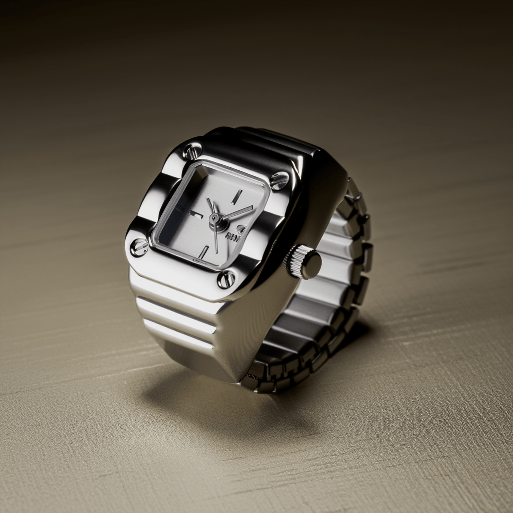 Anel Relógio Tempoa Prateado - Loja do Ouro