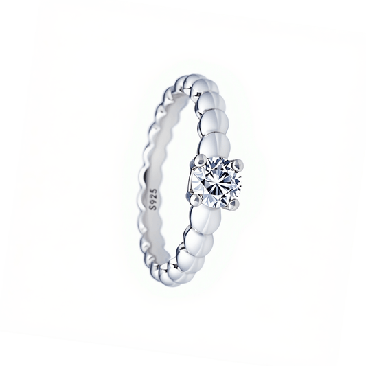 Anel Solitário Dorothy com Zircónia - Loja do Ouro