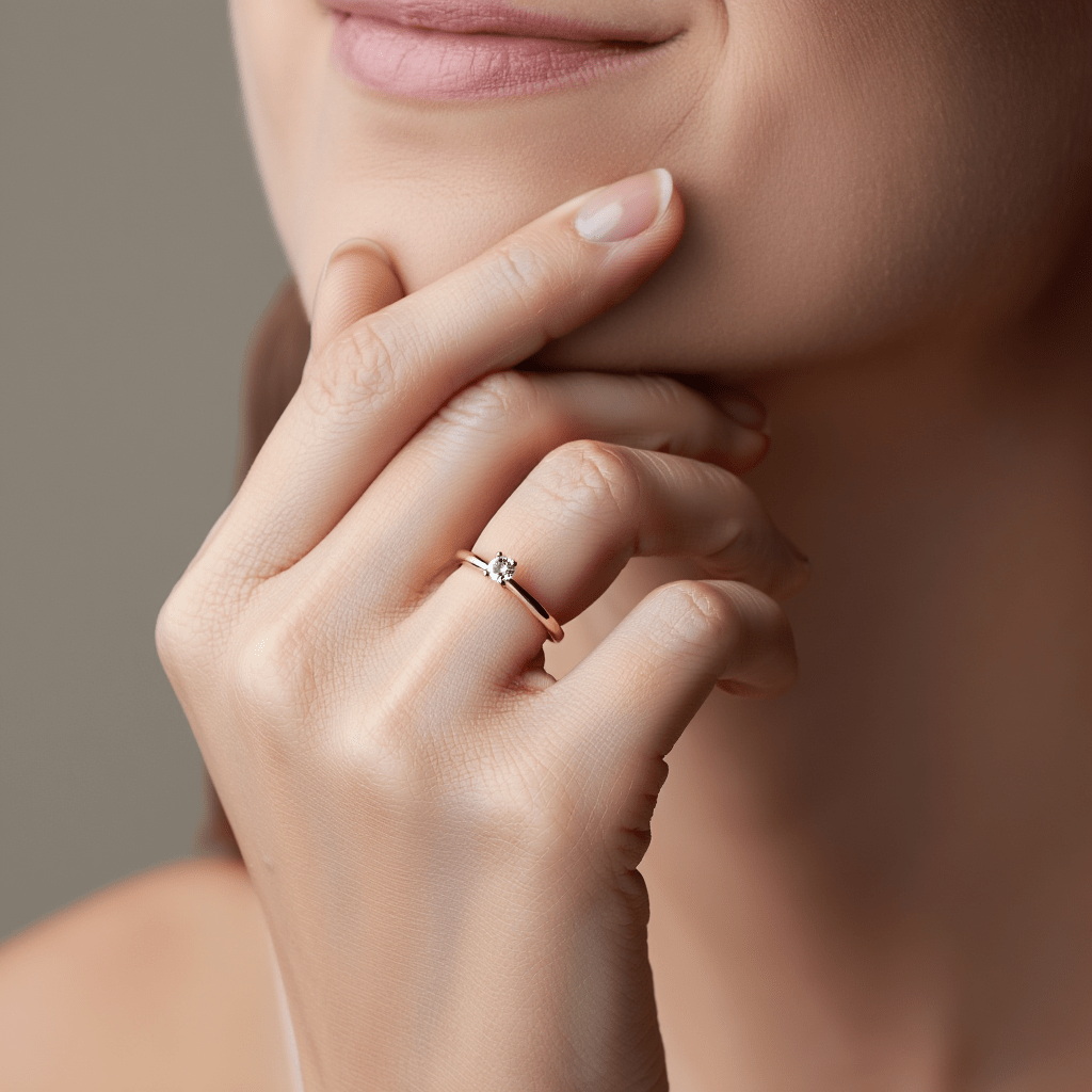 Anel Solitário em Ouro 19kl com Zircónia - Loja do Ouro