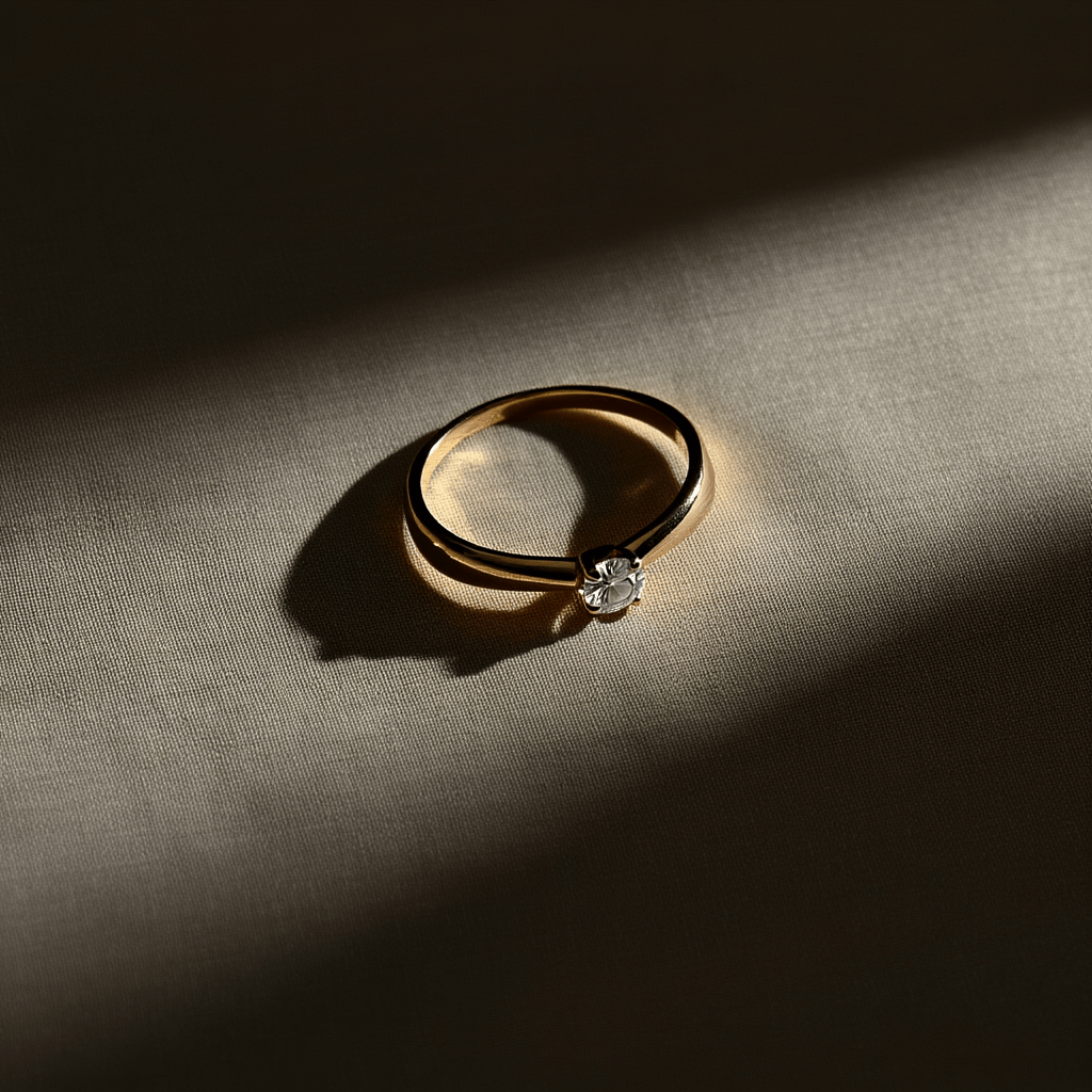 Anel Solitário em Ouro 19kl com Zircónia - Loja do Ouro