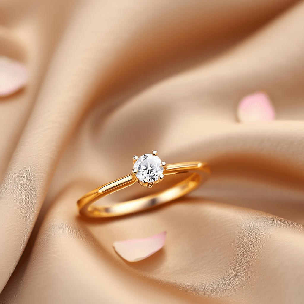 Anel Solitário em Ouro 19kl com Zirconia (T12) - Loja do Ouro