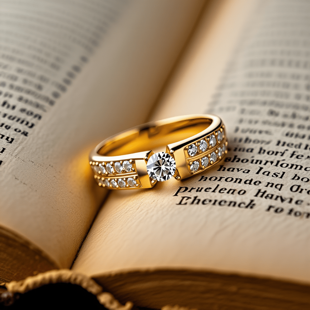 Anel Solitário em Ouro 19kl com Zircónias (T16) - Loja do Ouro