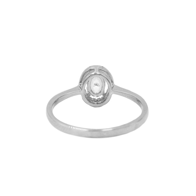 Anel Solitário Lady Beauty Com Zircónias em Prata - Loja do Ouro