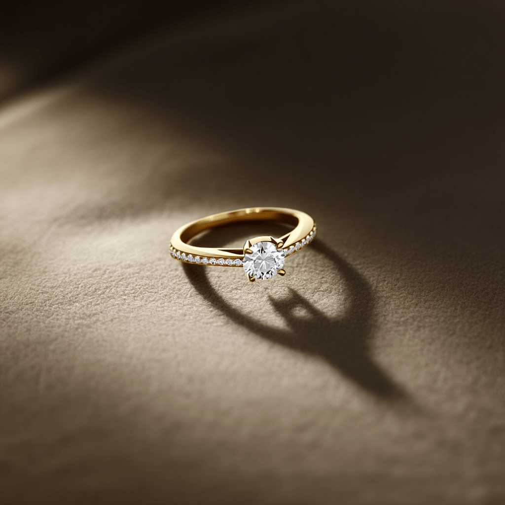 Anillo solitario Lady Sarah en oro 19kl con circonia - Gold Store Premium