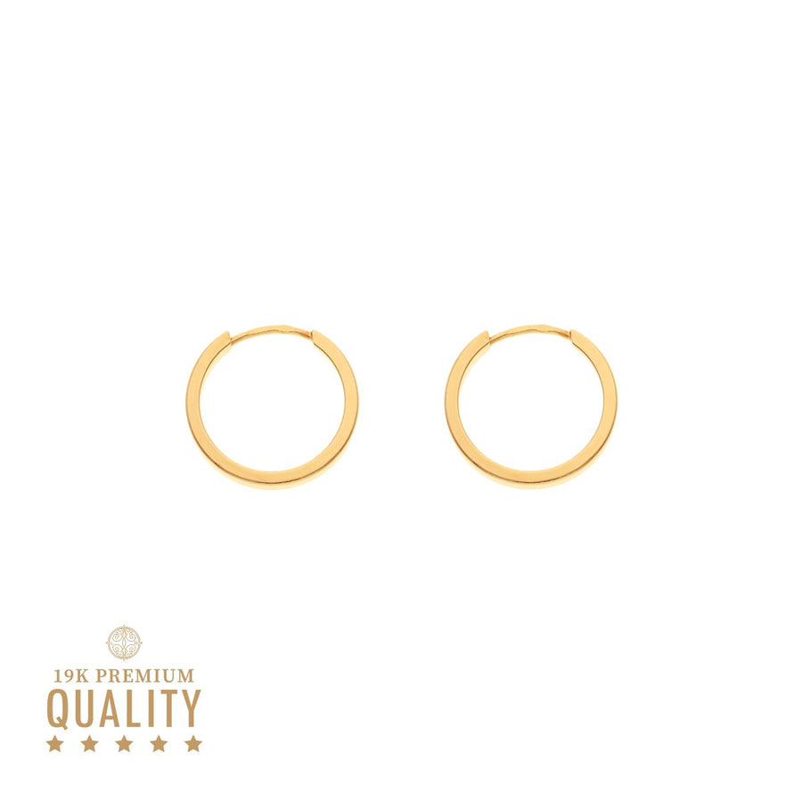 Aros planos en oro 19kl (1