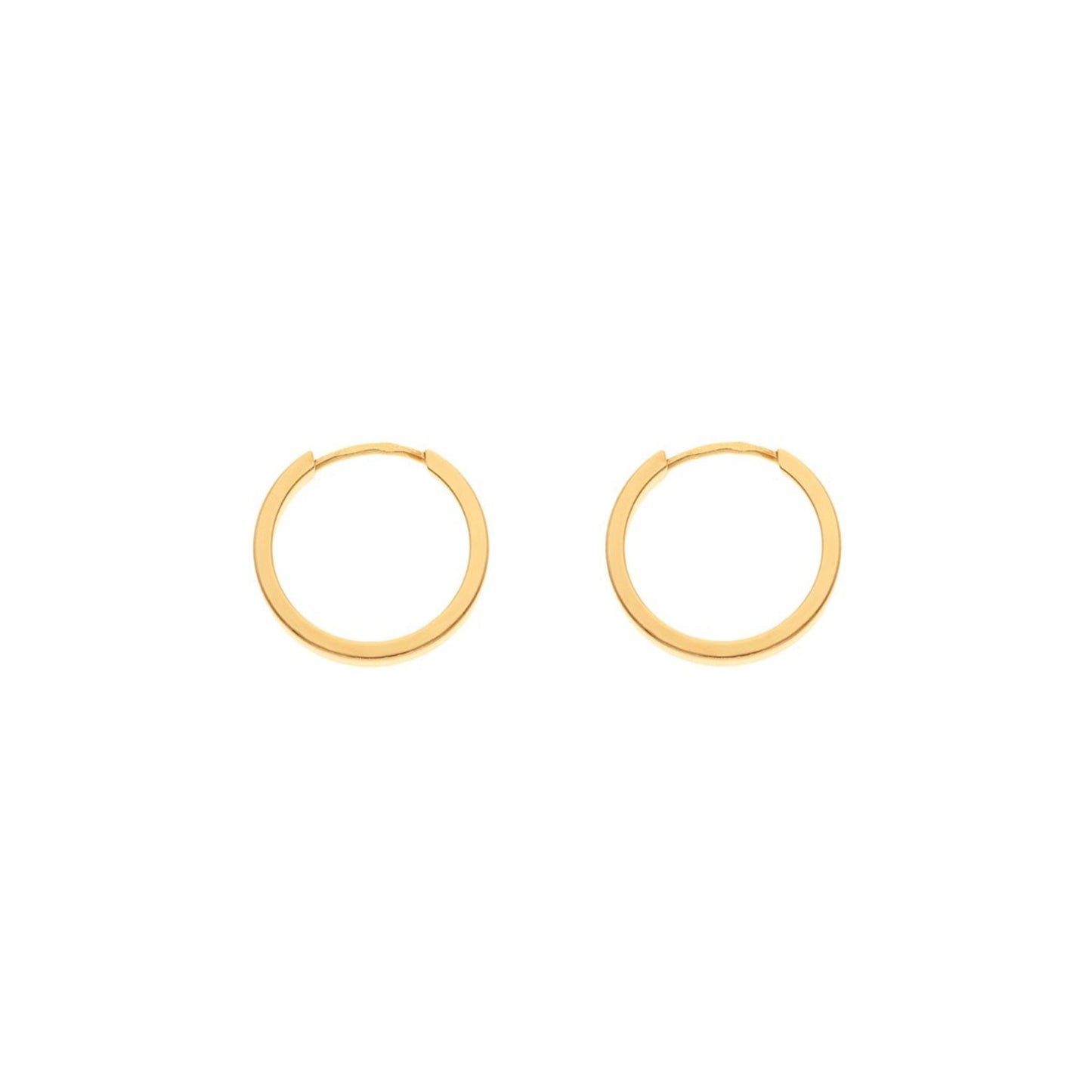 Argolas Achatadas em Ouro 19kl (1.4cm) - Loja do Ouro