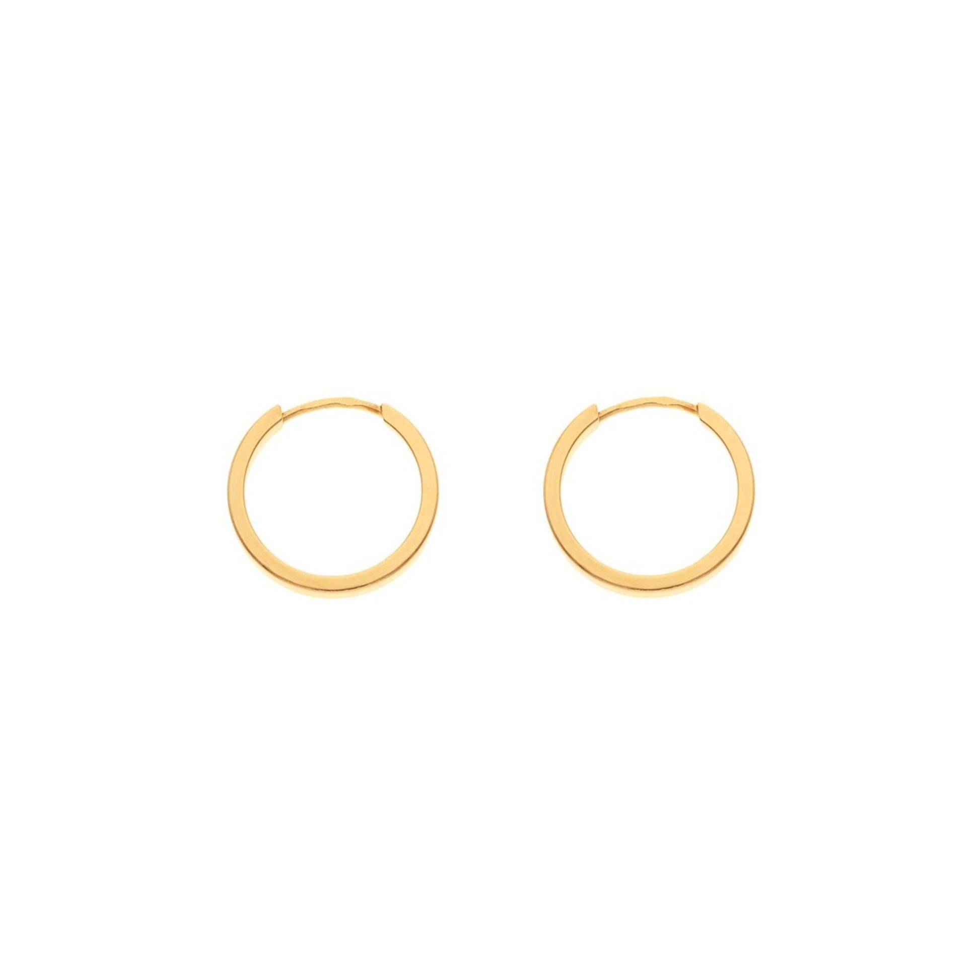 Argolas Achatadas em Ouro 19kl (1.4cm) - Loja do Ouro