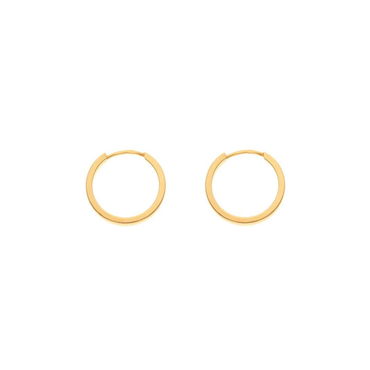 Argolas Achatadas em Ouro 19kl (1.4cm) - Loja do Ouro
