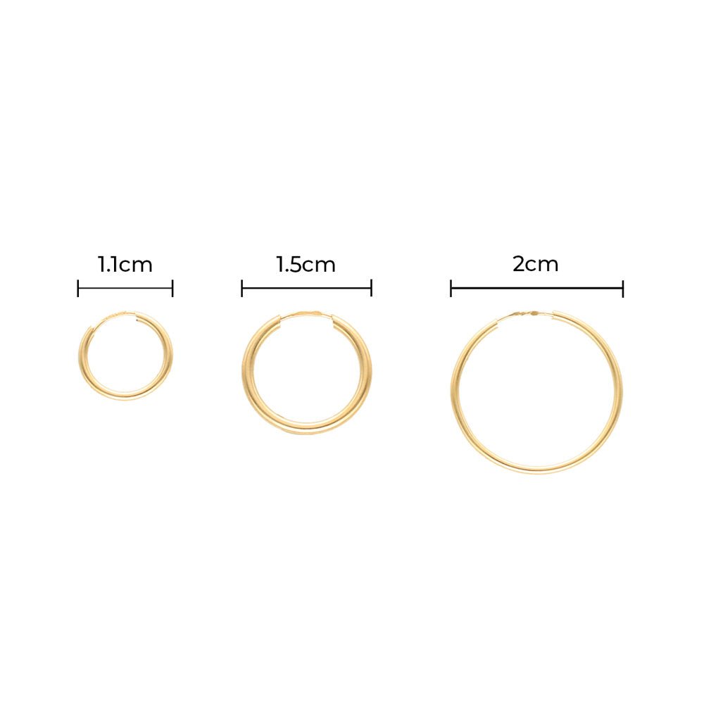 Argolas em Ouro 19kl (1.5cm) - Loja do Ouro