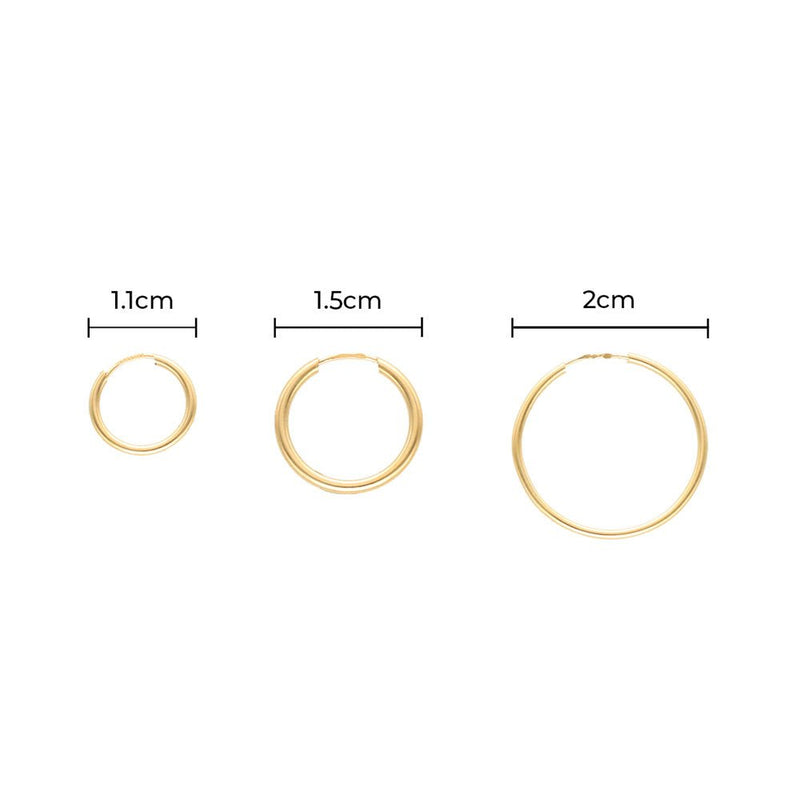 Argolas em Ouro 19kl (1.5cm) - Loja do Ouro