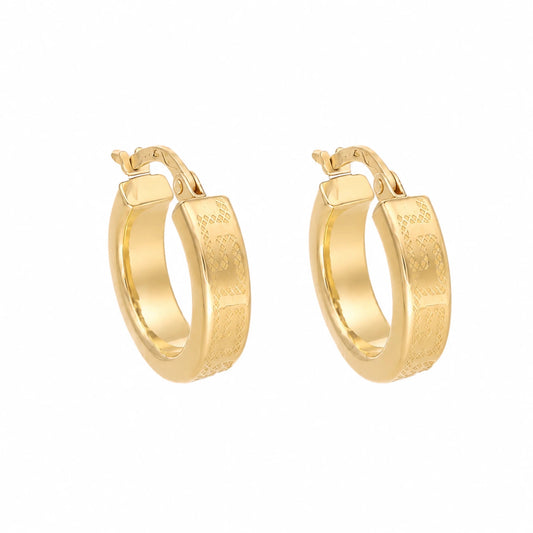 Argolas em Ouro 19kl com Relevo - Loja do Ouro